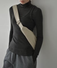 tops-02574　ハイネック＆タンクトップ レイヤード トップス　グレー　ブラウン　ブラック
