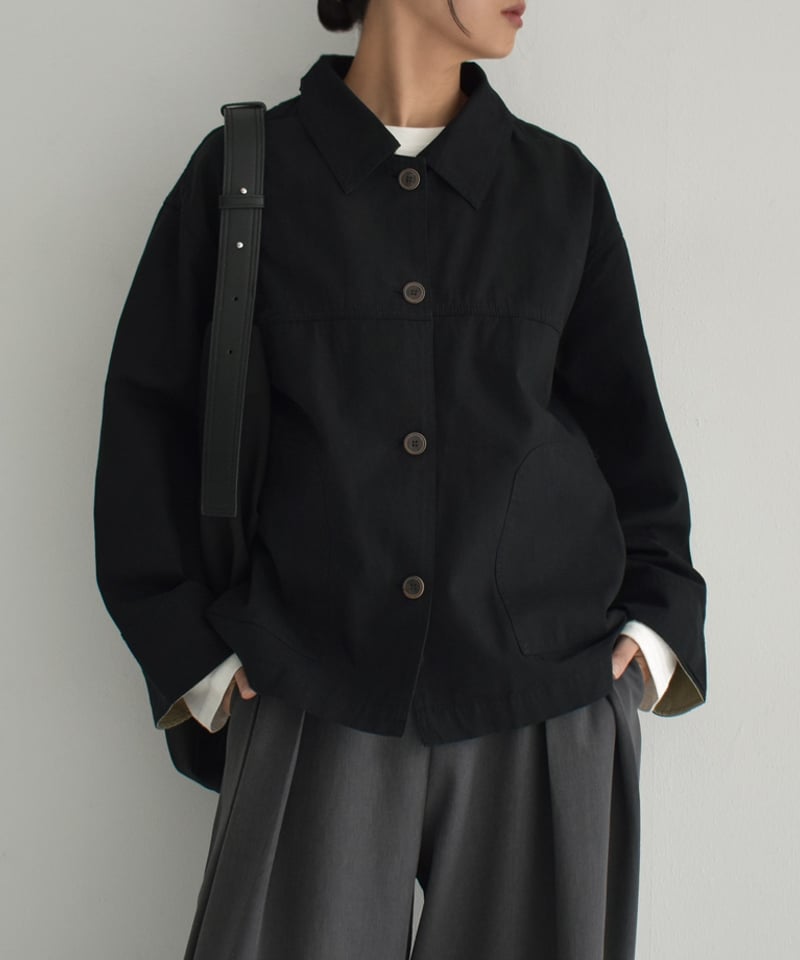 outer-02086 ステンカラー ショートコート ベージュ ブラック outer-02086 ステンカラー ショートコート ベージュ ブラック