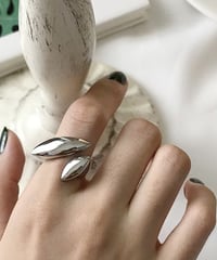 mb-ring2-02070　SV925　ダブルティアドロップリング　シルバー925