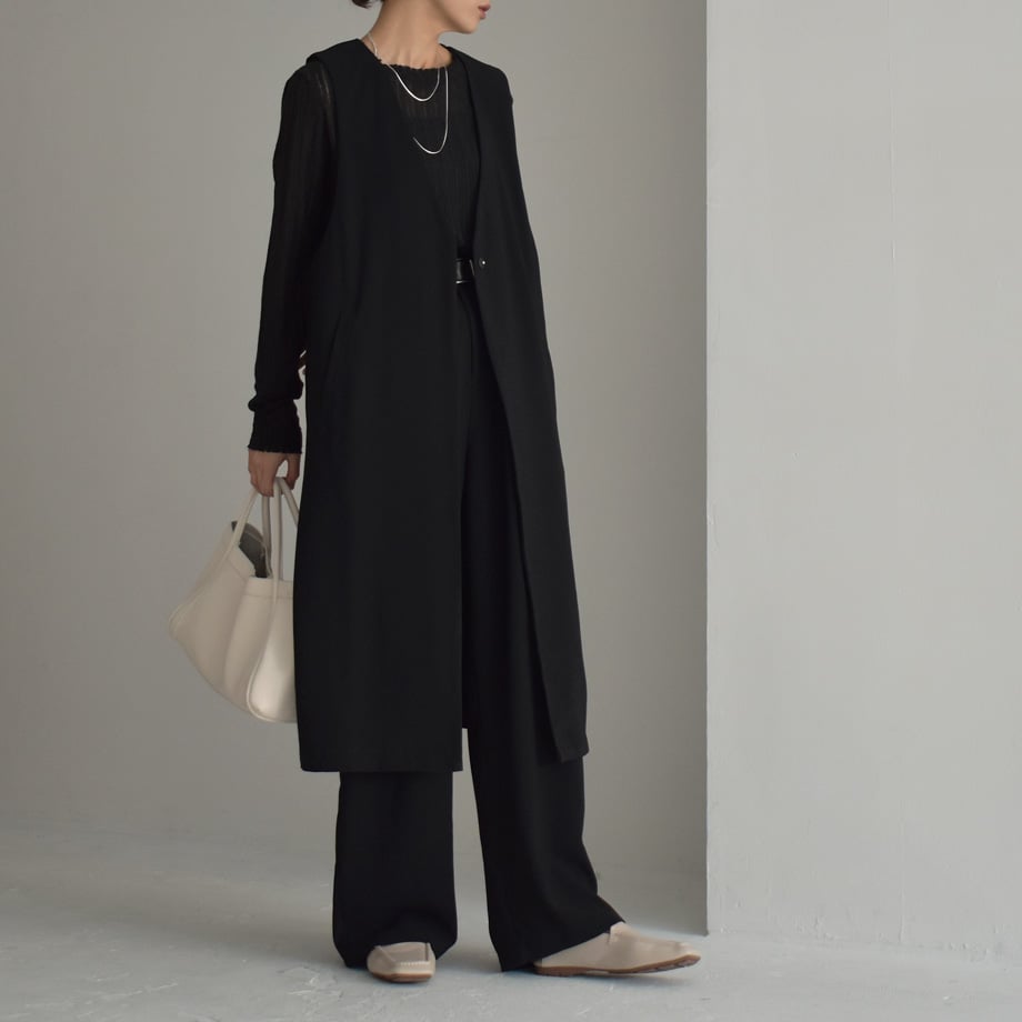 極美品】ebure エブール ロングシャツワンピース ベルト付 レーヨン 