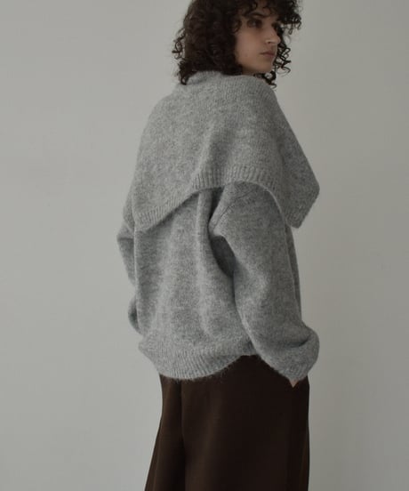 knit-02359　ショルダーニット セット　ベージュ　ライトグレー　ブラウン
