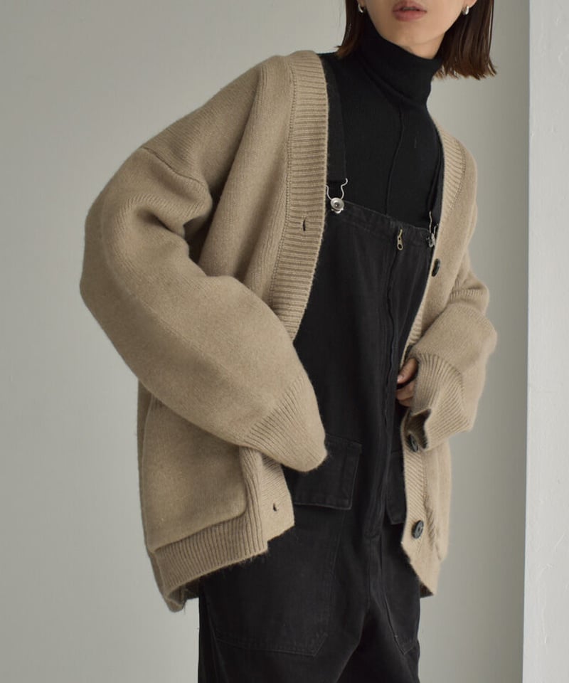 onepiece-02070 フロントジップ サロペットデニム ブラック | L a v i