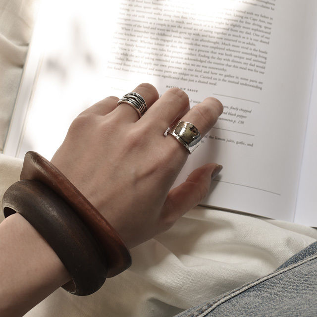 mb-ring2-02078 SV925 ニュアンスカーブ リング シルバー925 | L a