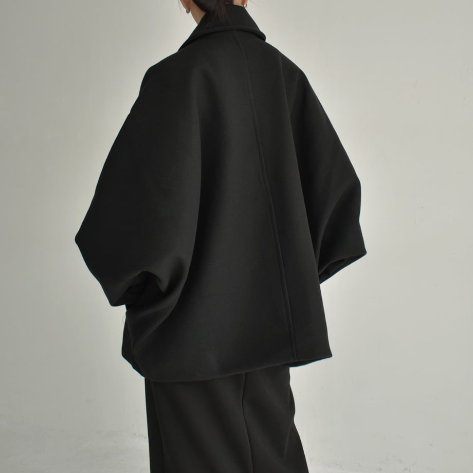 coat-02053 ドルマンスリーブ ミディ コート カーキ ブラック coat-02053 ドルマンスリーブ ミディ コート カーキ ブラック
