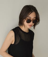 sunglasses-02036　UV400　クリアフレームサングラス　ダークブラウン　ブラウン　ブラック