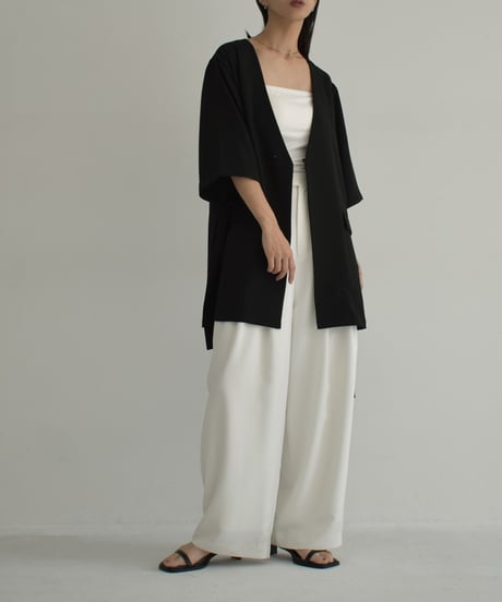 【STUDIO ENUL】jacket-14001　2way オーバーサイズ ジャケット　ベージュ　ブラック