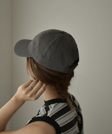 nh-cap-02044　ワンウォッシュ ベースボールキャップ　エクリュ　グリーン　ネイビー　ブラック　ウォッシュグレー