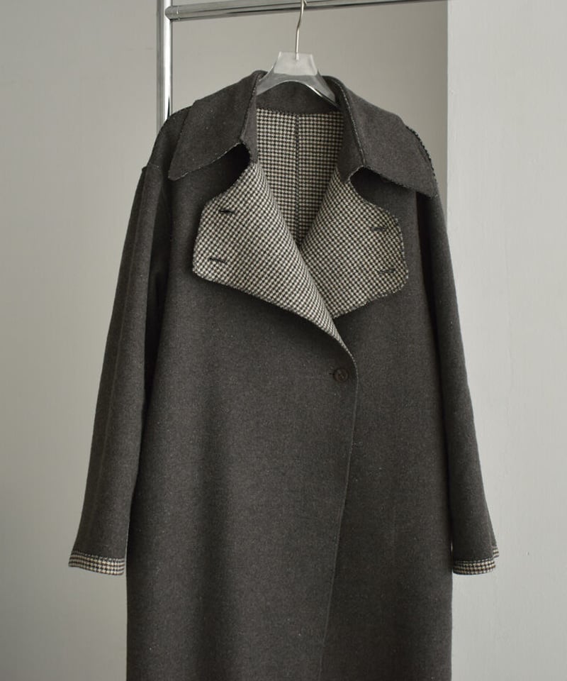 roku 6 リバーシブルトレンチコート coat-13002 ガンクラブチェック 
