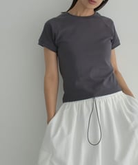 nh-tops-02489　ラグランスリーブ　Tシャツ　チャコール　ブラック