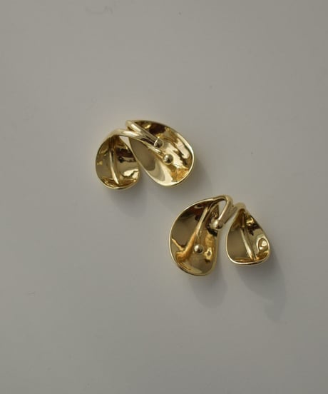 mb-earcuff-02019　コンビオーバル イヤーカフ　シルバー　ゴールド