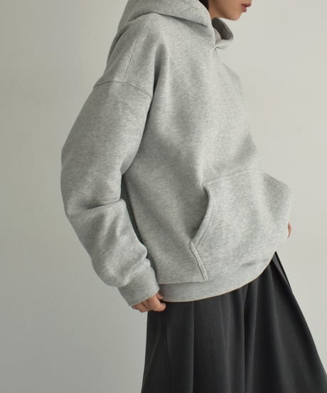 tops-02516　裏起毛 スウェット フーディ　ホワイト　グレー　ブラック