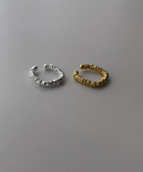 mb-earcuff-02015　SV925　ギャザーモチーフ イヤーカフ　シルバー925  ゴールド