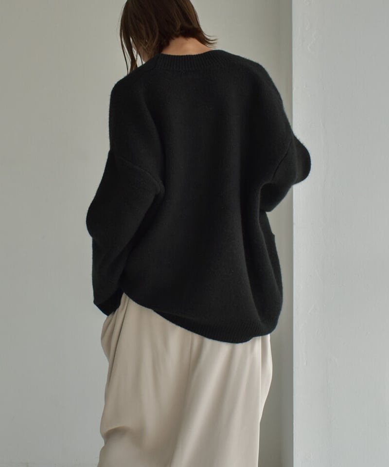 knit-02209 ヘビーウェイト ニット カーディガン モカグレージュ knit-02209 ヘビーウェイト ニット カーディガン モカグレージュ