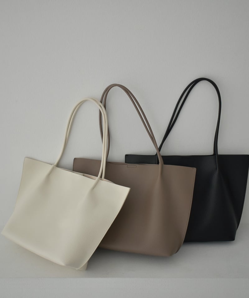 bag2-02652 トート バッグ ポーチ付き エクリュ モカ ブラック | L a v