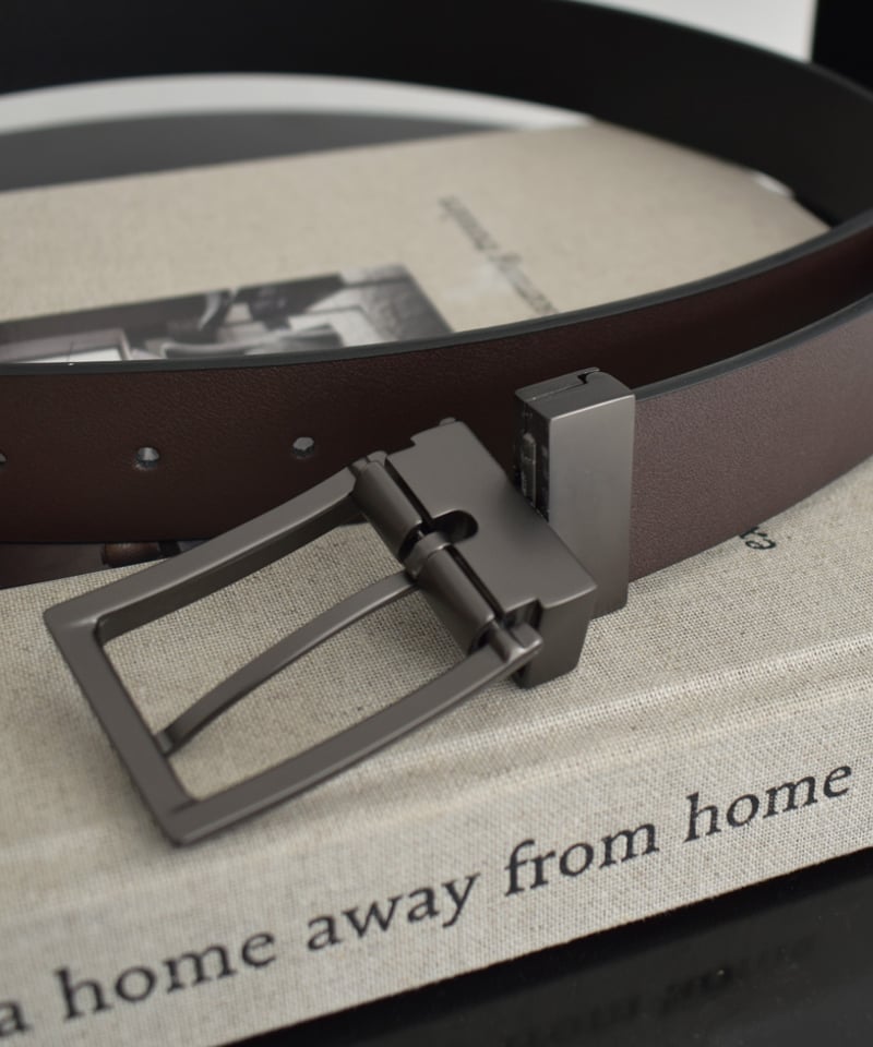 belt-02039 本革 スクエアバックル リバーシブル ベルト | L a v i s h