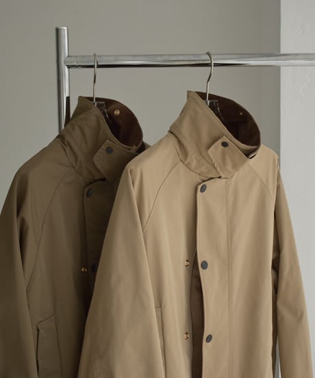 coat-13001 　撥水　ステンカラーコート　ベージュ　カーキ