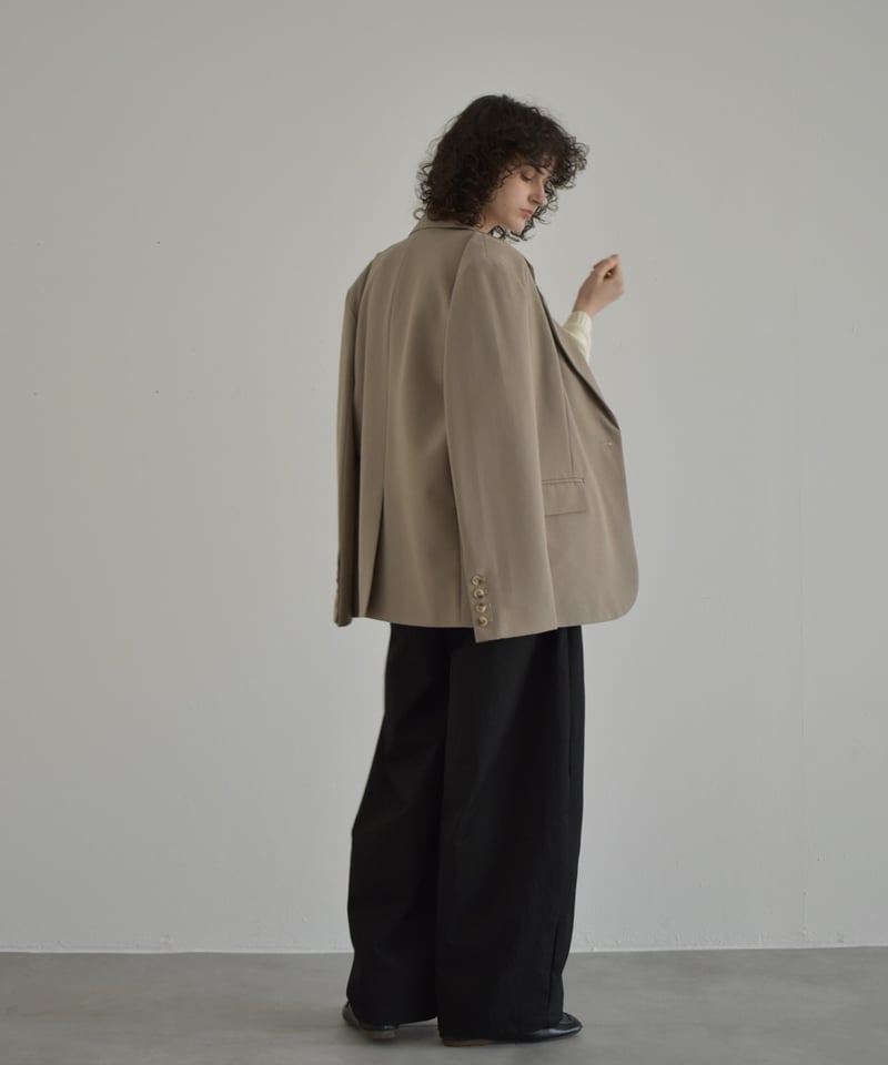 jacket-02028 オーバーサイズ テーラード ジャケット ベージュ | L a v