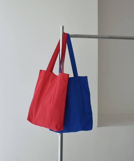 mb-bag2-02678　テキストロゴ カラー トートバッグ　レッド　ブルー