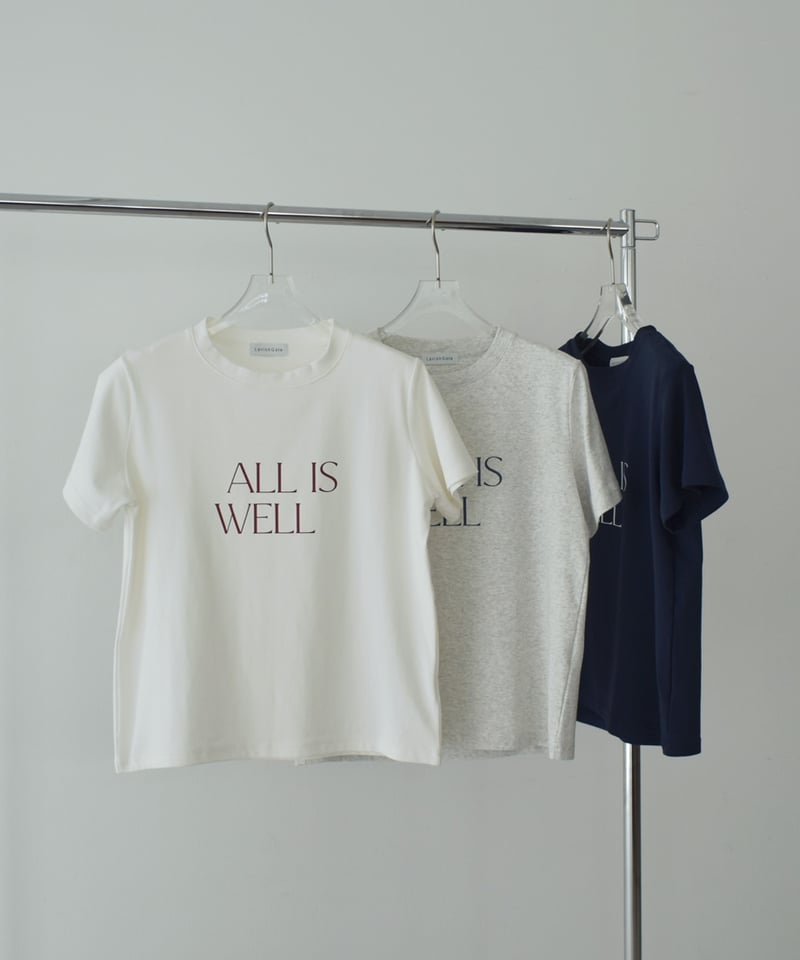 nh-tops-02613 コンパクト ロゴ Tシャツ ホワイト 杢グレー ネイビー