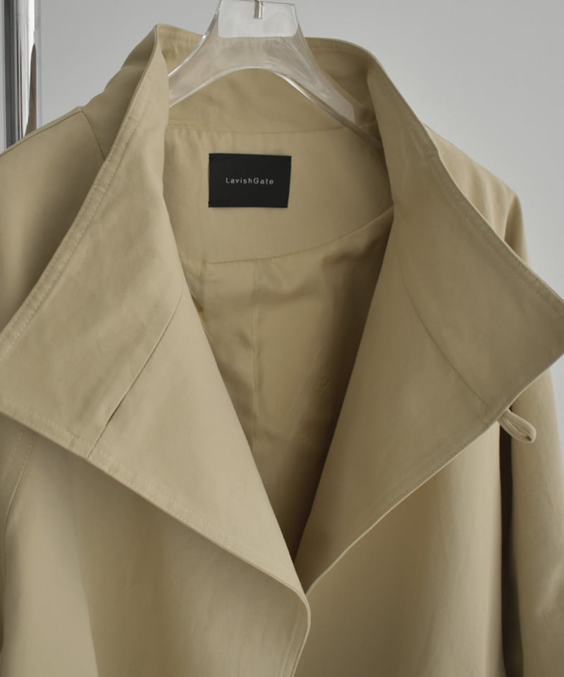 LavishGate ワイドスリーブスタンドカラーミディコート coat-02056 ワイドスリーブ スタンドカラー ミディコート