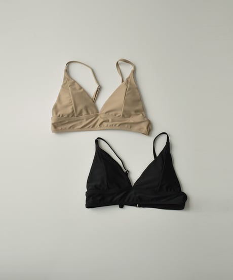 nh-swim-02463　アンダーベルト ビキニ スイムトップス　モカベージュ　ブラック