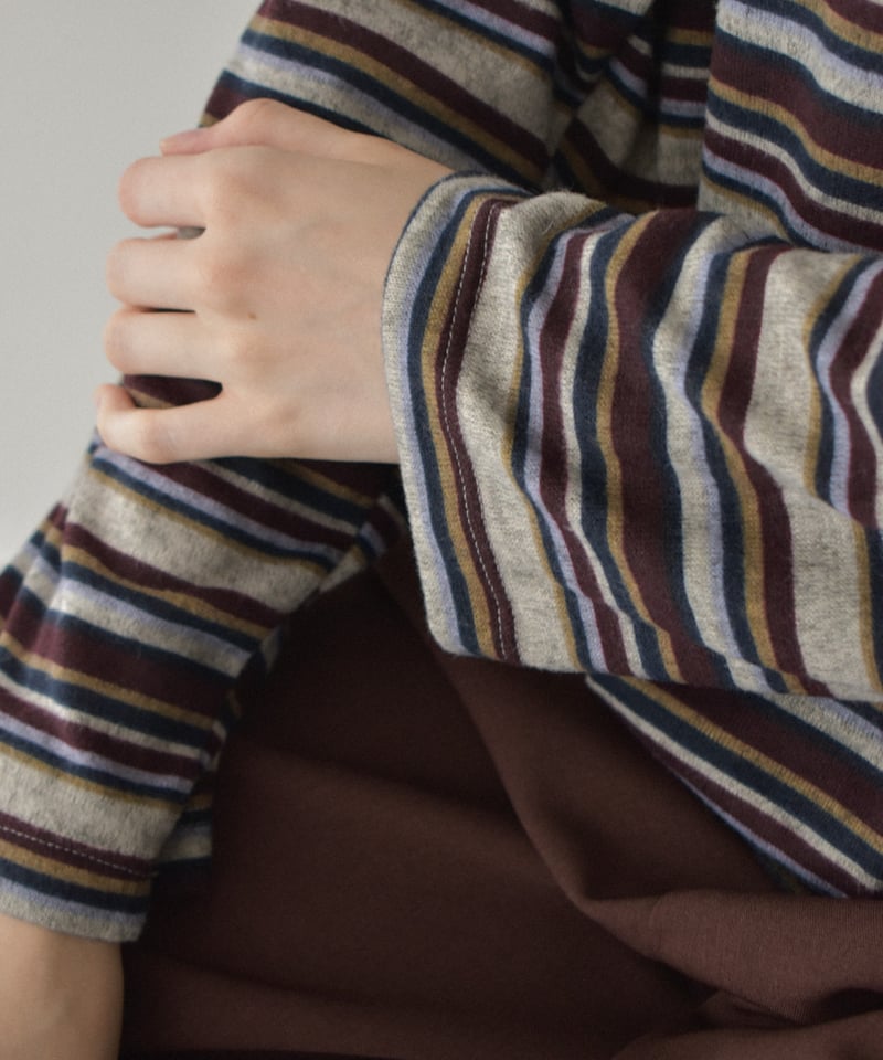 10月下旬入荷分 予約販売 tops-02572 マルチボーダー ニットプル