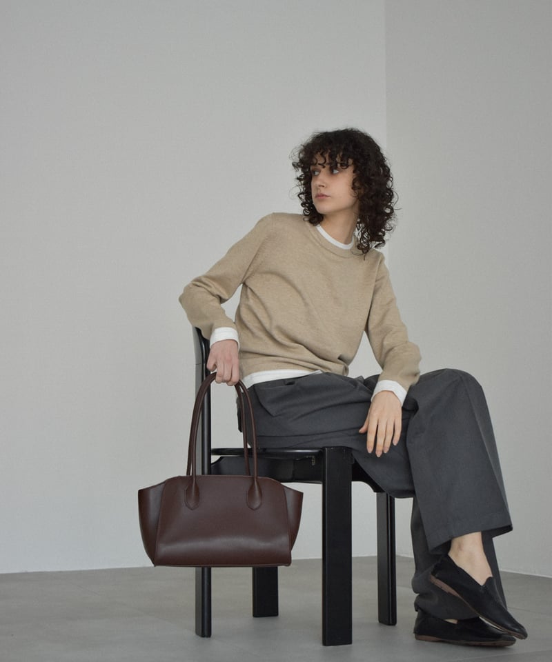ブラウンレザー ハンドバッグ LACUCCI ブラウンレザー ハンドバッグ - メルカリ
