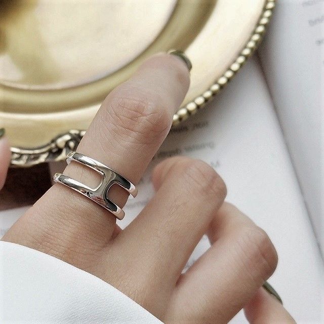 mb-ring2-02065 SV925 センターバーリング シルバー925 | L a v