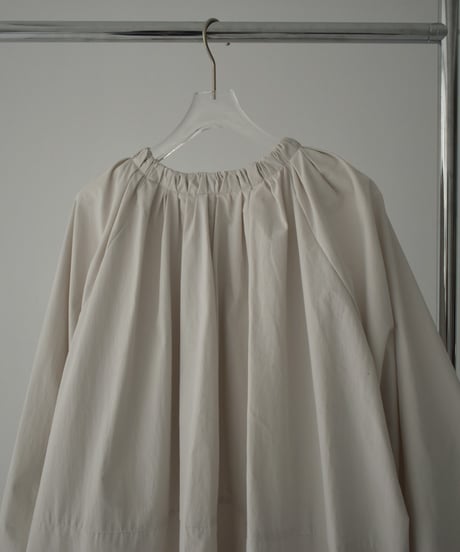 onepiece-12011　ジップギャザー バルーン ワンピース　グレージュ