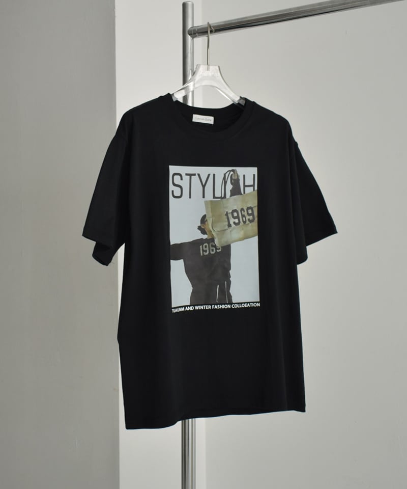新品❤️アルチビオ❤️ノースリーブ Tシャツ ホワイト/ブラック nh-tops-02505 オーバーサイズ フォトTシャツ ホワイト クリーム