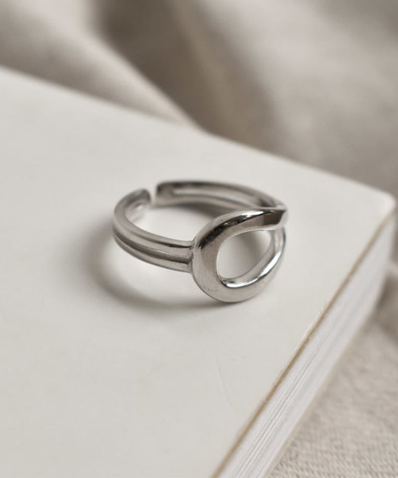 mb-ring2-02068 SV925 フープ＆ダブルラインリング シルバー925 | L