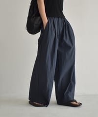 bottoms-02290 　ウエスト ギャザー ワイドパンツ　ホワイト　グレー　ネイビー