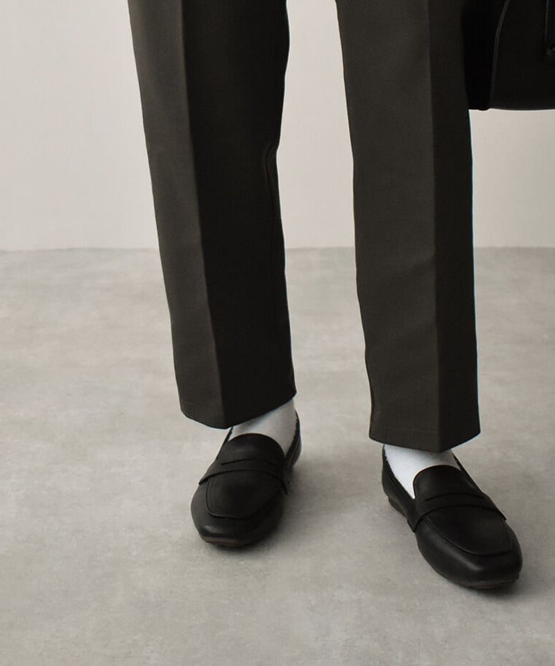 shoes-02146 クッション仕様 ローファー エクリュ ブラック | L shoes-02146 クッション仕様 ローファー エクリュ ブラック | L