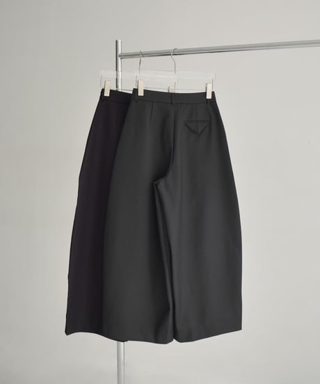 bottoms-02306　コクーンワイドパンツ　ダークグレー　ダークブラウン
