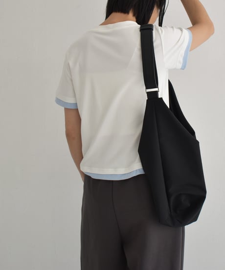 tops-02557  バイカラー Tee　ホワイト　ライトブルー　杢グレー