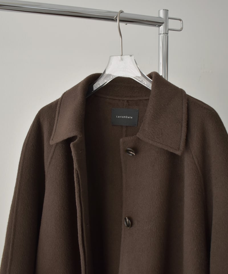 LISIEREコルピエロ ウール×カシミヤノーカラーロングコート ジャケット LISIERE コルピエロ カシミヤウール ノーカラー コート ジャケット