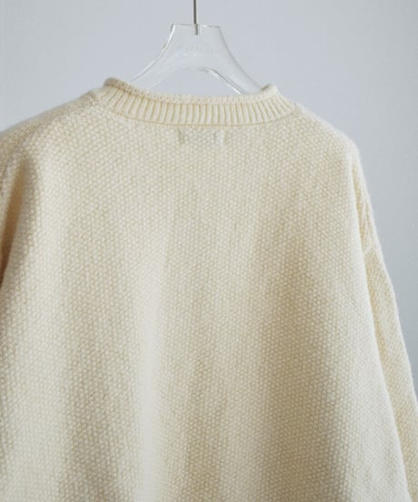 knit-02400　フロントポケット ジップ ニット カーディガン　アイボリー　グレー　ネイビー