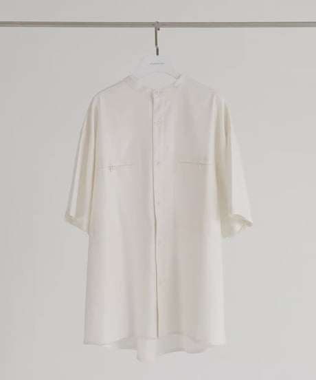 【STUDIO ENUL】 2way band collar shirt　100002
