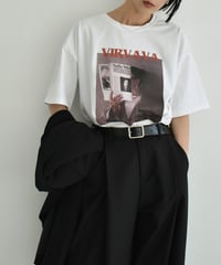 nh-tops-02532　フォトグラフィック Tee　ホワイト　ブラック