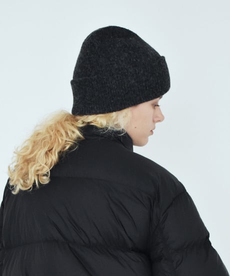 nh-cap-02070　ウールブレンド ニットキャップ　エクリュ　ラベンダー　ブラウン　ダークグレー