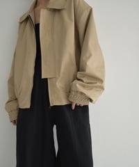 outer-02081　オーバーサイズブルゾン　ベージュ　ブラック