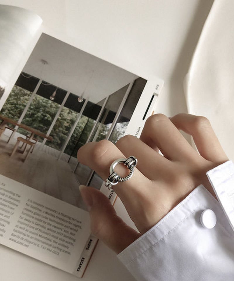 mb-ring2-02077 SV925 リング＆ノットデザイン シルバー925 | L