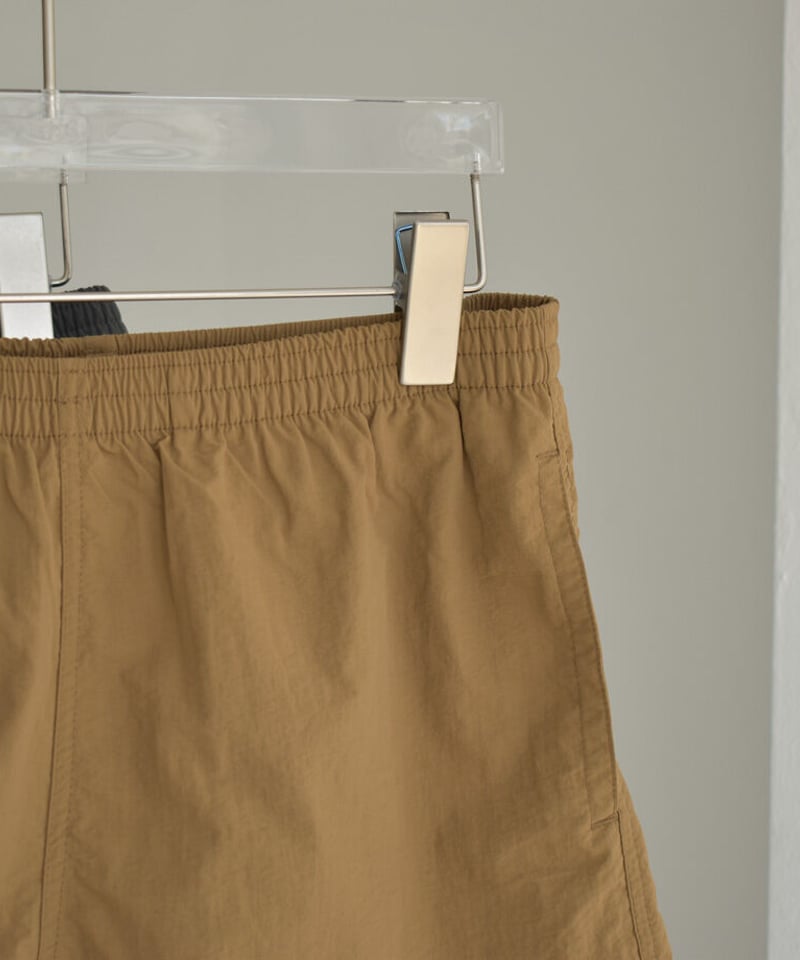 mb-swim-02450 ナイロンタフタ スイムショートパンツ キャメル