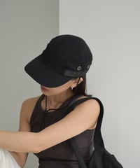 nh-cap-02054　コード付 キャップ　ブラック