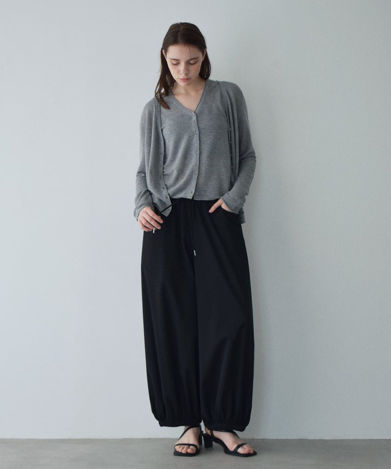 DOUDOU リネン混ニットベスト ブラック nh-knit-02381 リネン混 シアー ニット ベスト エクリュ グレー