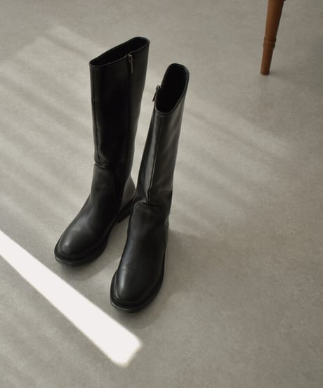 shoes-02163　ロングブーツ　ブラック