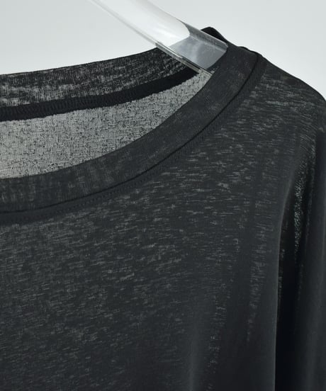ホワイトのみ 6月中旬入荷分　予約販売　nh-tops-02599　ルーズ シアー カットソー　ホワイト　ブルー　イエロー　ブラック