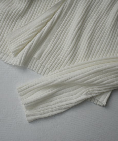 knit-02295　リブ ワンボタン カーディガン　オフホワイト　ブラウン　レッド　チャコール