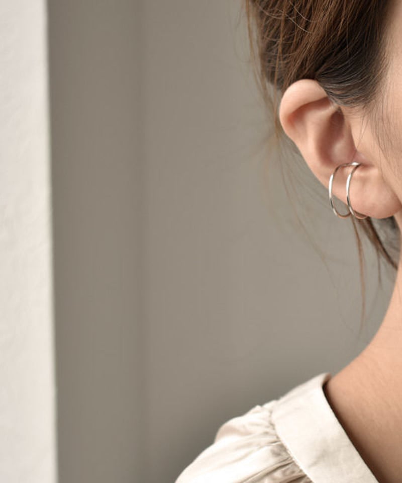 mb-earcuff-02007 SV925 2連イヤーカフ シルバー925 | L a v