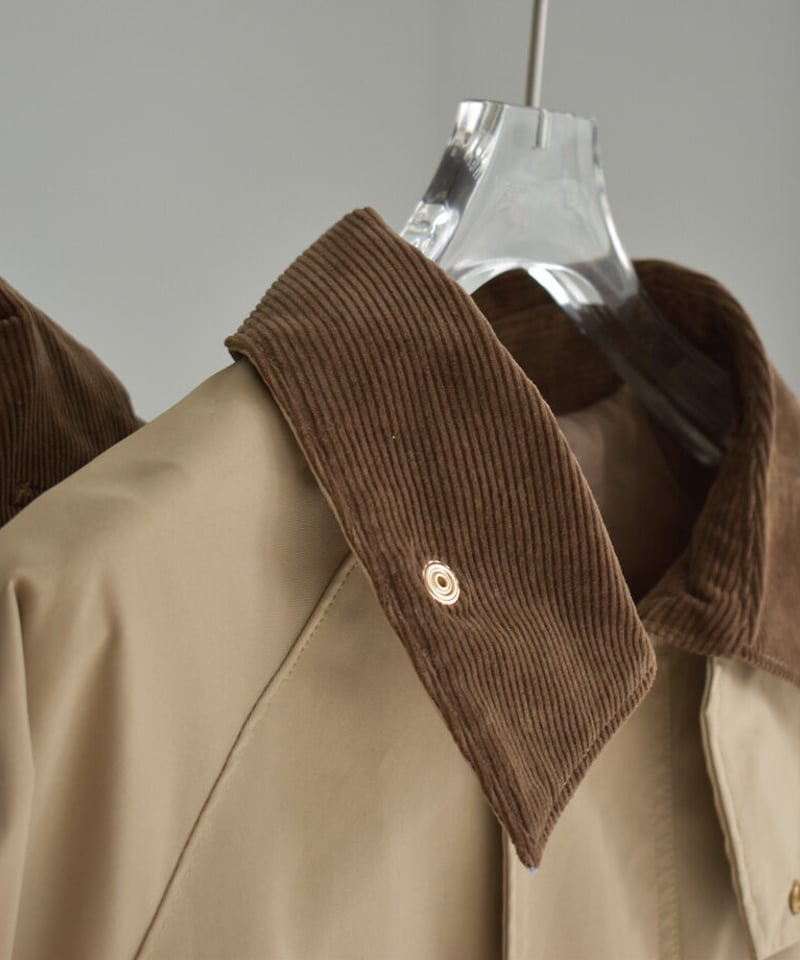 coat-13001 撥水 ステンカラーコート ベージュ カーキ | L coat-13001 撥水 ステンカラーコート ベージュ カーキ | L